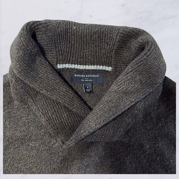 BANANA REPUBLIC - Brown Sweater With Collar - Picture 2 of 2